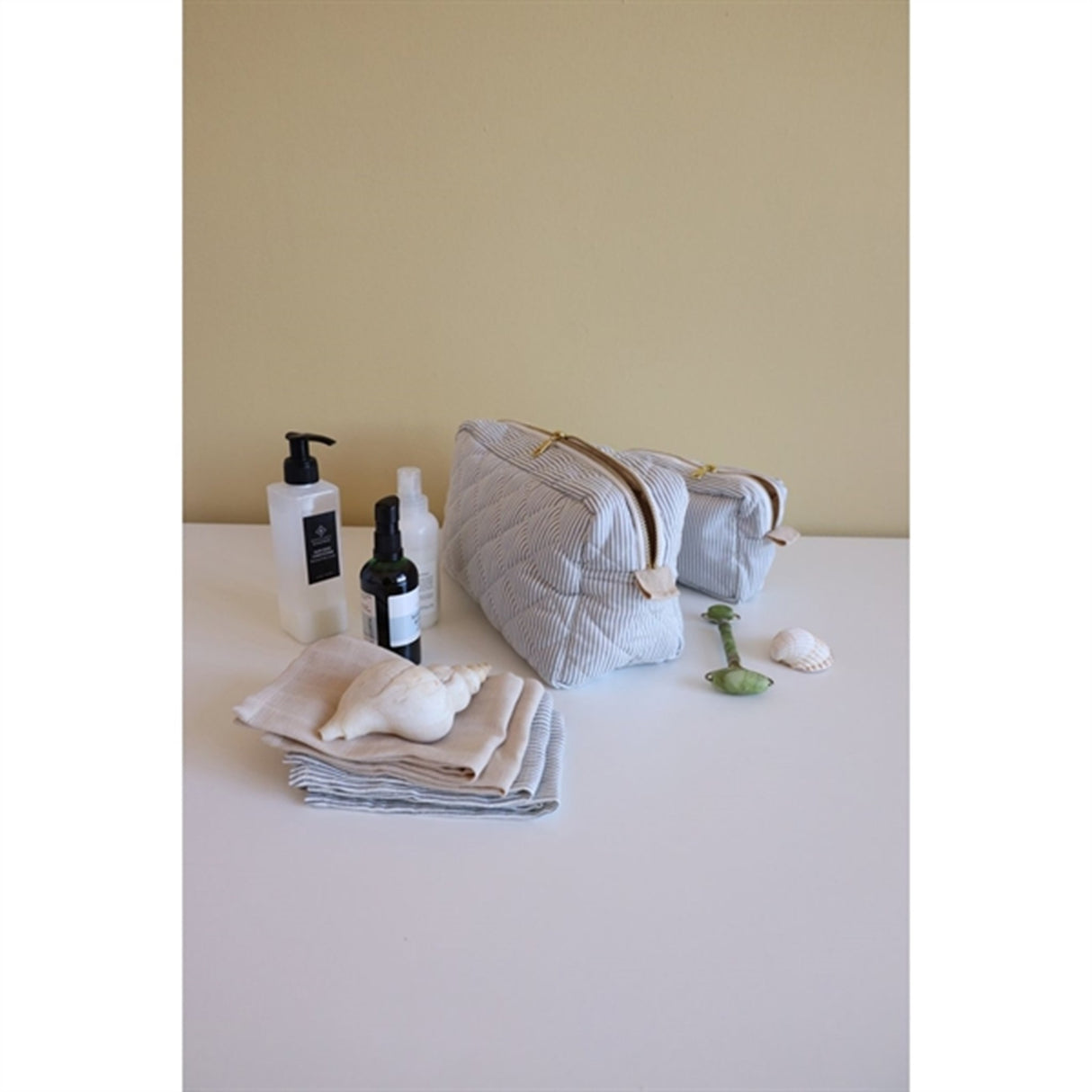 Cam Cam Copenhagen Necessär Classic Stripes Blue, Praline