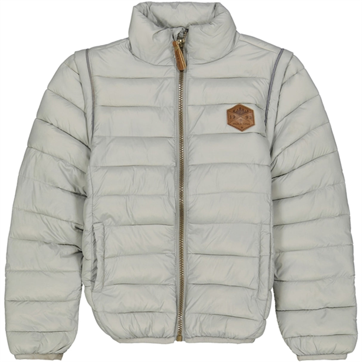 Mikk-Line Nylon puffer 2i1 Jacka Neutral Gray