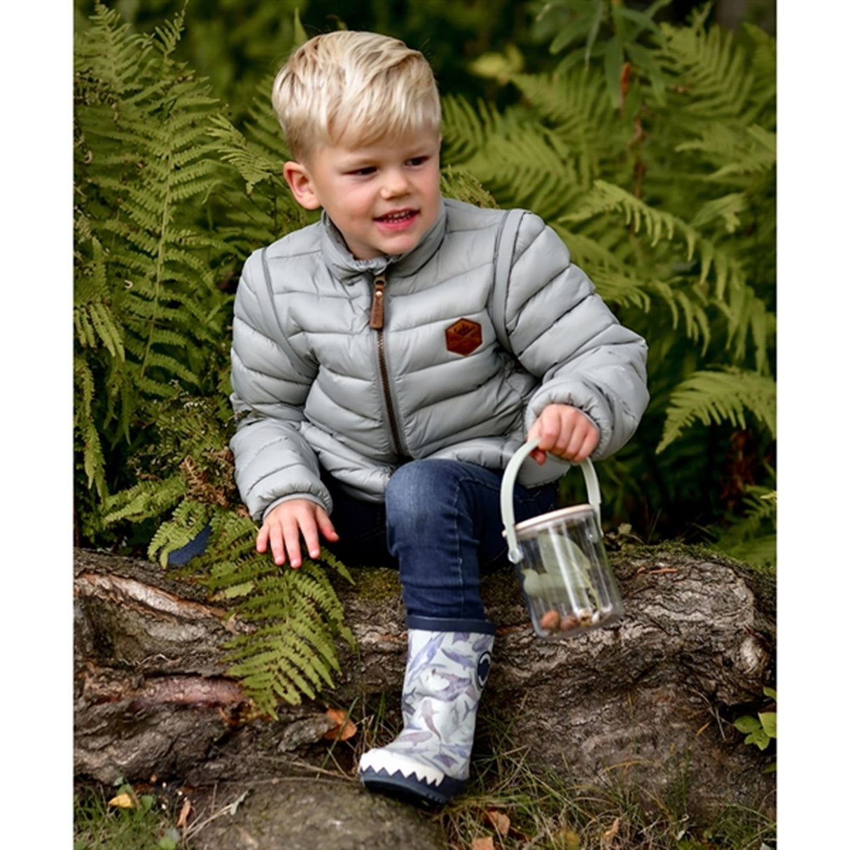 Mikk-Line Nylon puffer 2i1 Jacka Neutral Gray