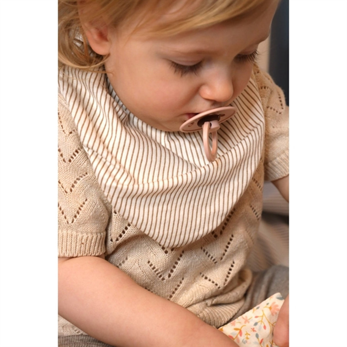 Cam Cam Copenhagen Bandana Savlesmæk 2-pack Classic Stripes Camel