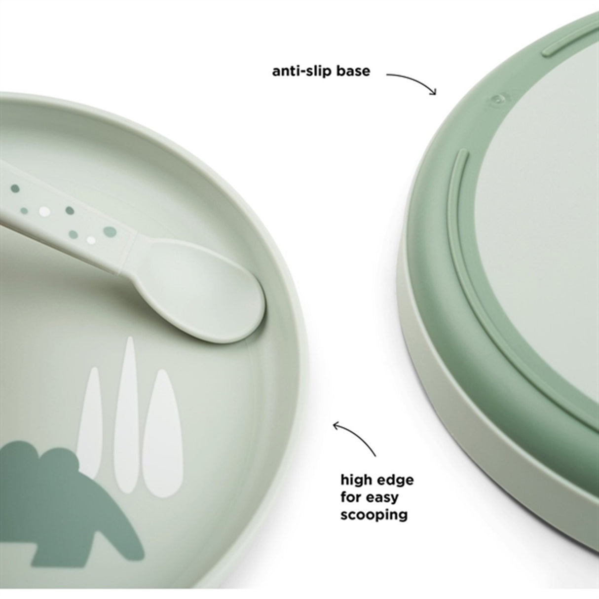 Done by Deer Foodie Tallrik Croco Green