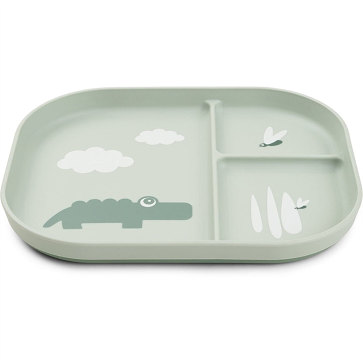 Done by Deer Foodie Inddelt Tallrik Croco Green