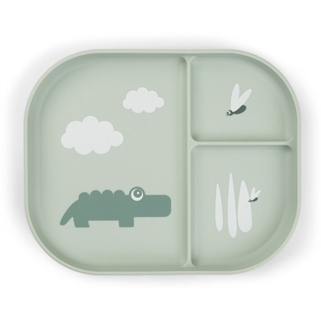 Done by Deer Foodie Inddelt Tallrik Croco Green