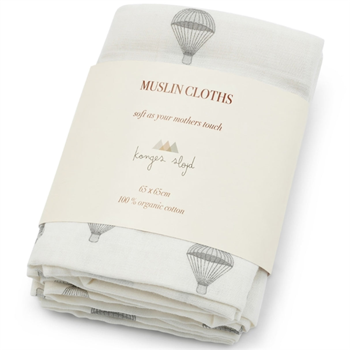 Konges Sløjd Cloth Muslinfilt 3-Pack Parachute Creme
