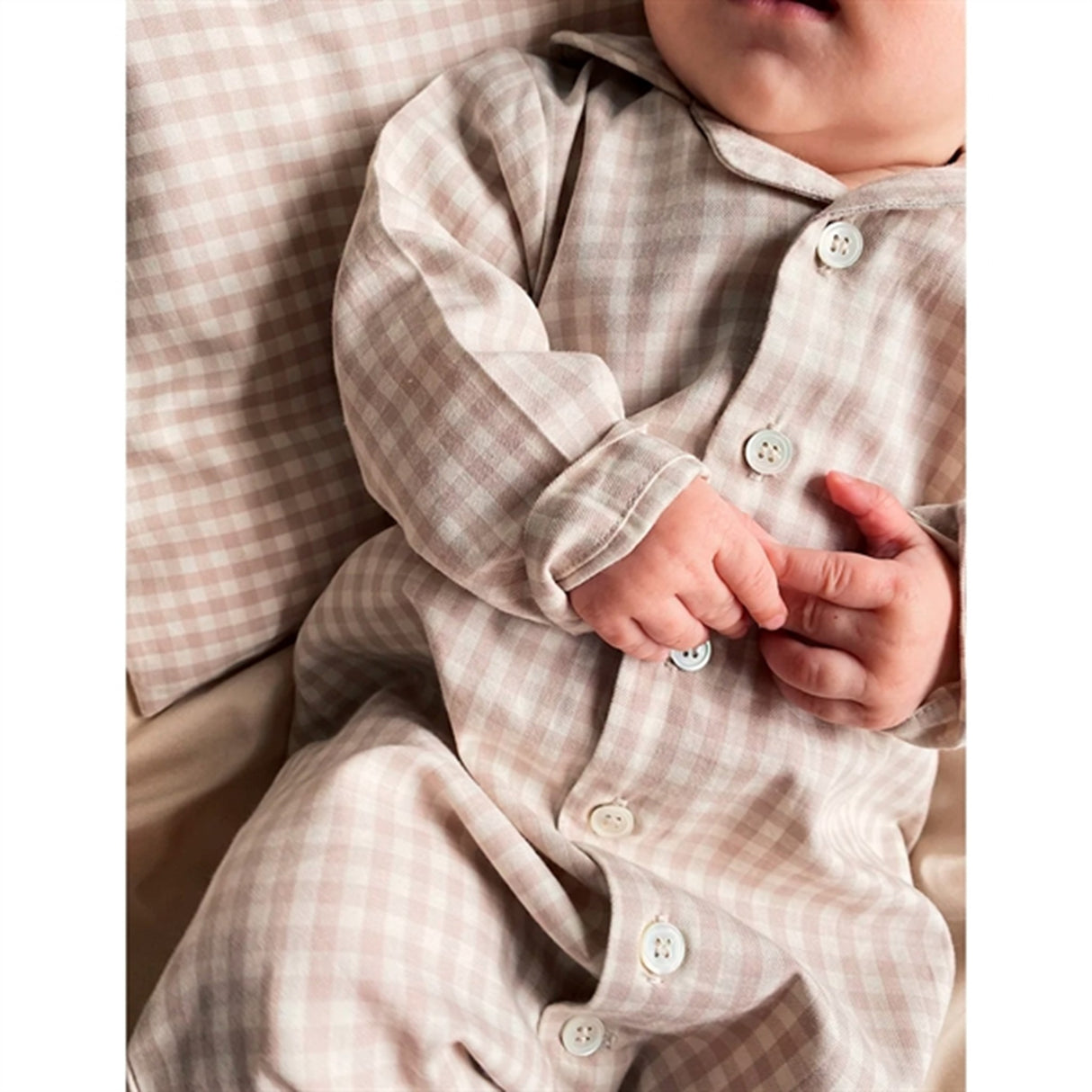 lalaby Beige Gingham Natdragt