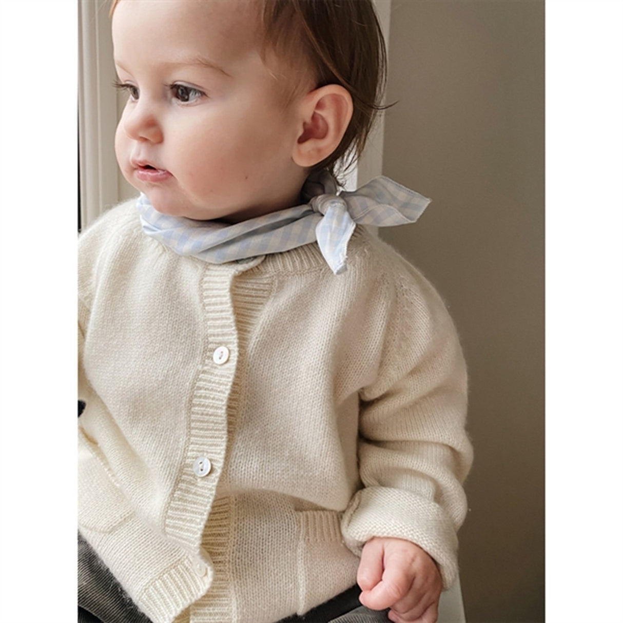 lalaby Blue Gingham Eddie Tørklæde