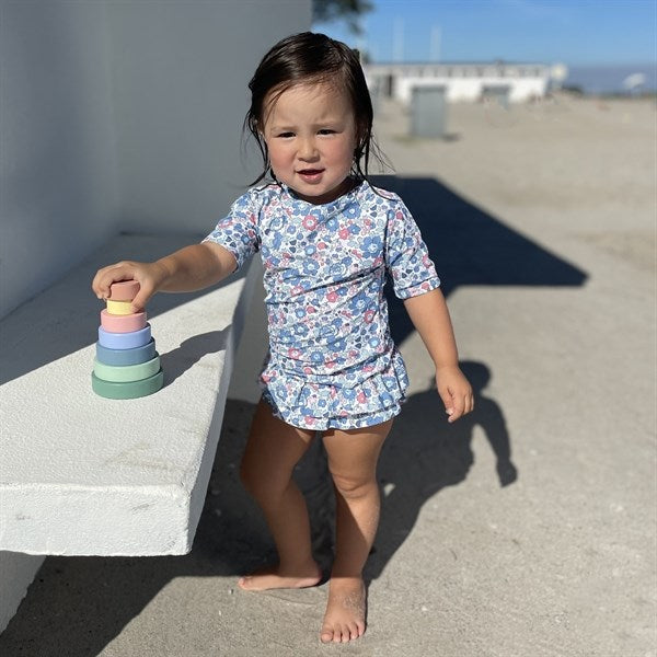 Petit Crabe Betsy B Luna Boatneck Badtröja Liberty© fabric