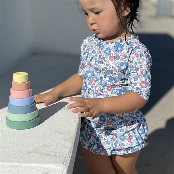 Petit Crabe Betsy B Luna Boatneck Badtröja Liberty© fabric