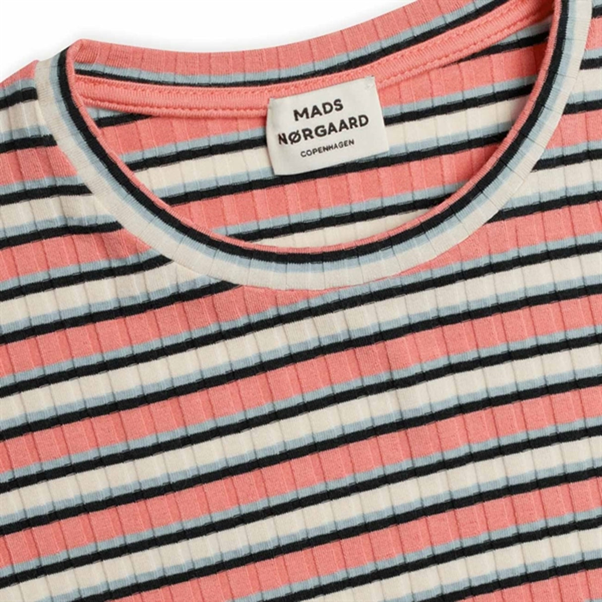 Mads Nørgaard 5x5 Stripe Talika Blus Multi Strawberry Pink