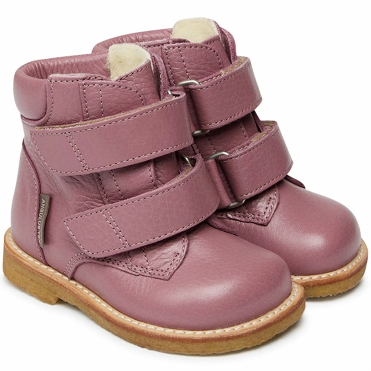 Angulus Begynder Tex-Støvle Med Kardborreband Light Plum