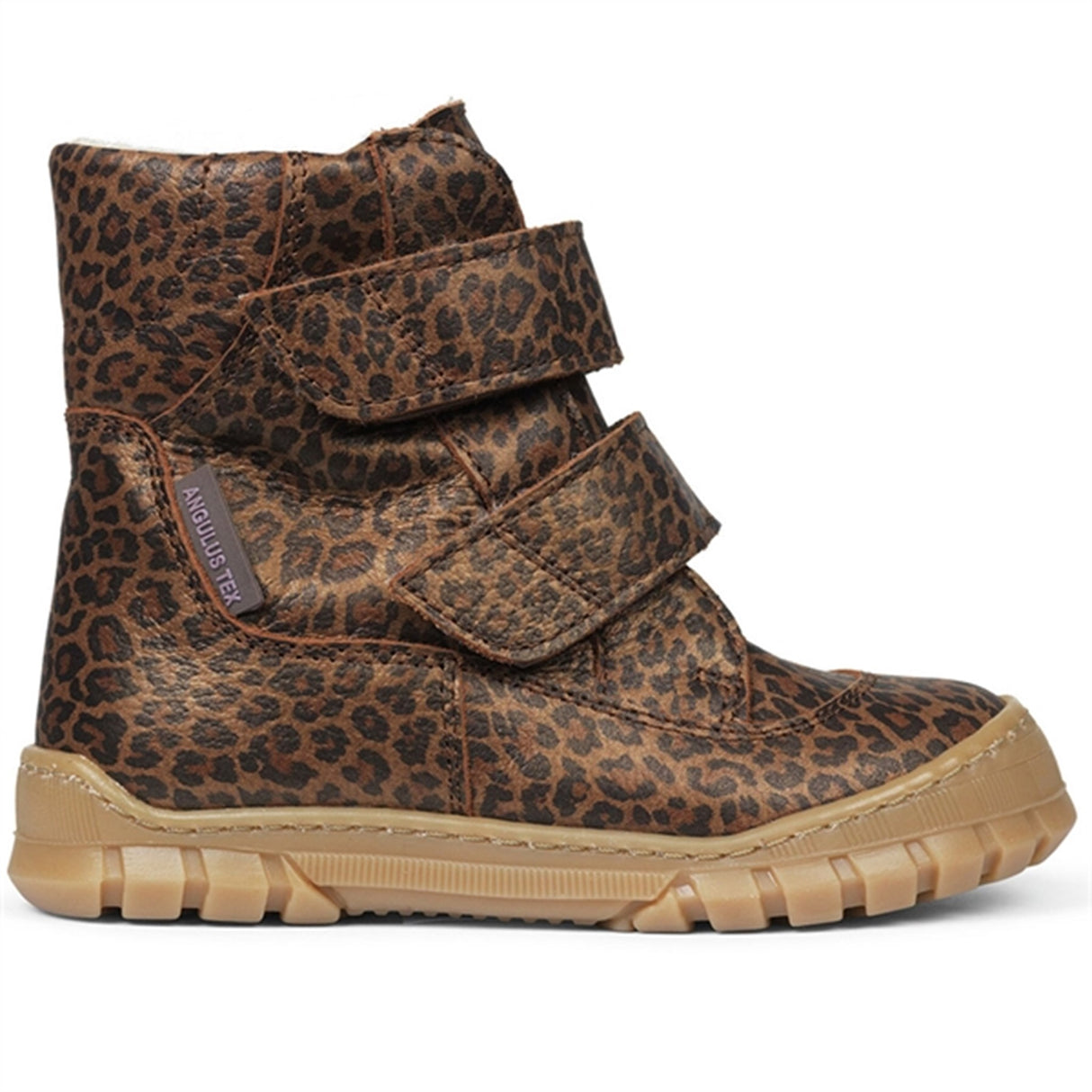 Angulus Tex-Støvle Med Kardborreband Brown Leo 5