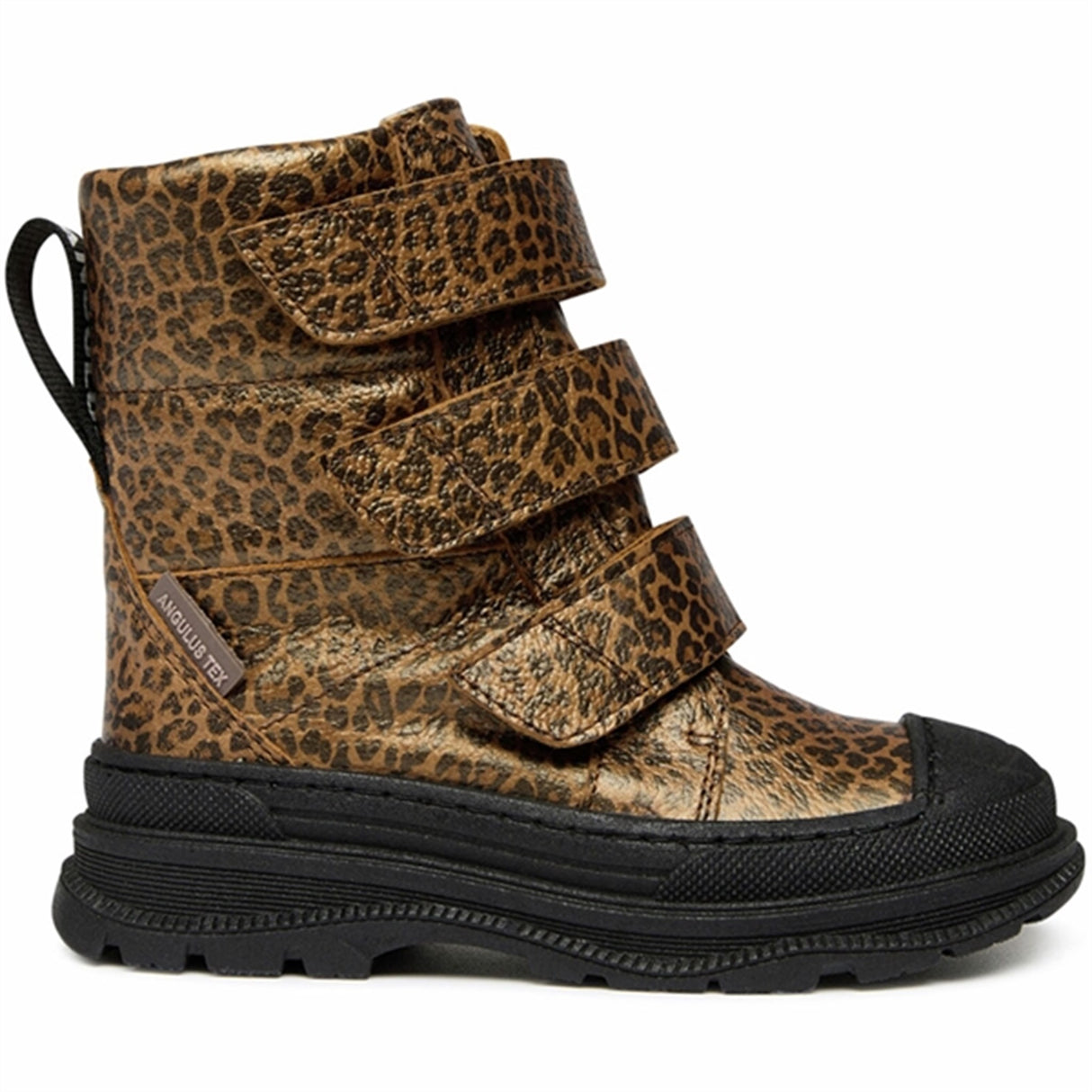 Angulus Tex-Støvle Med Kardborreband Og Uldfoer Brown Leo 3