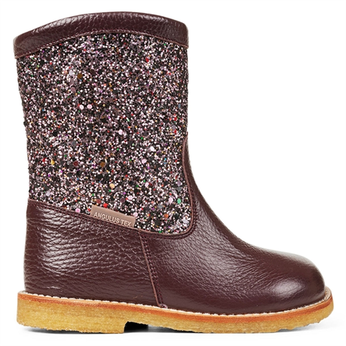 Angulus Tex Stövlar Med Glitter Og Dragkedja Bordeaux/Bordeaux Multi Glitter