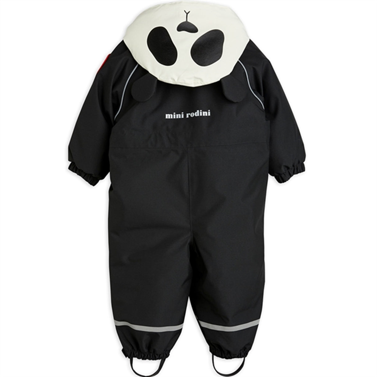 Mini Rodini Alaska Panda Baby Overall Black