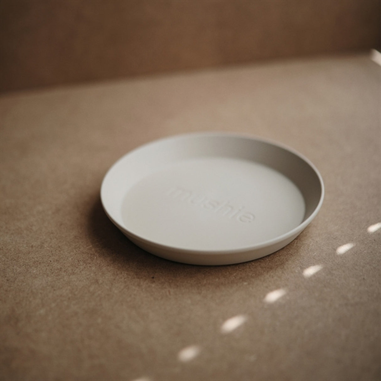 Mushie Tallrik Runda 2-pak Vanilla