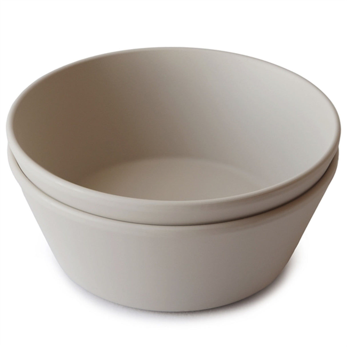 Mushie Skålar Runda 2-pak Vanilla