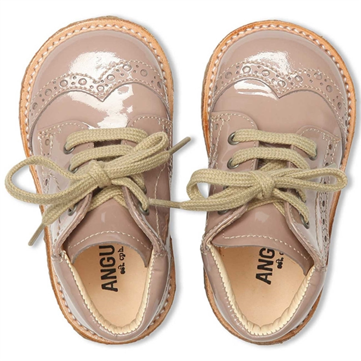Angulus Lära-Gå-Sko m. Snörebånd Rosa 2378-101-1387