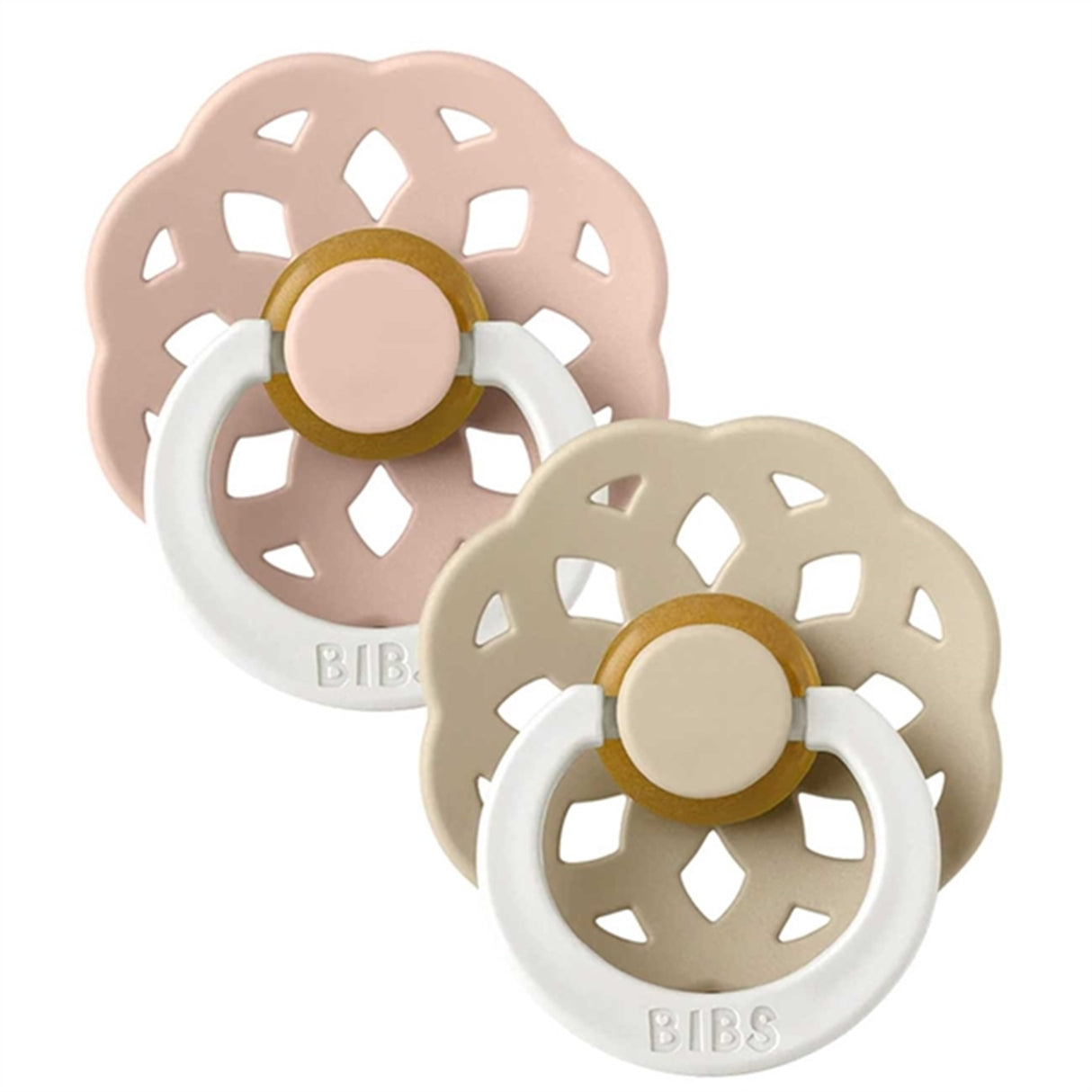 Bibs Boheme Latex Nappar Glow 2-pak Blush/Vanilla
