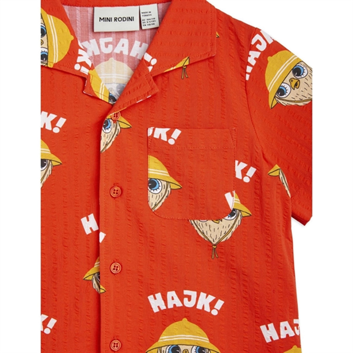 Mini Rodini Red Hike Aop Woven Skjorta
