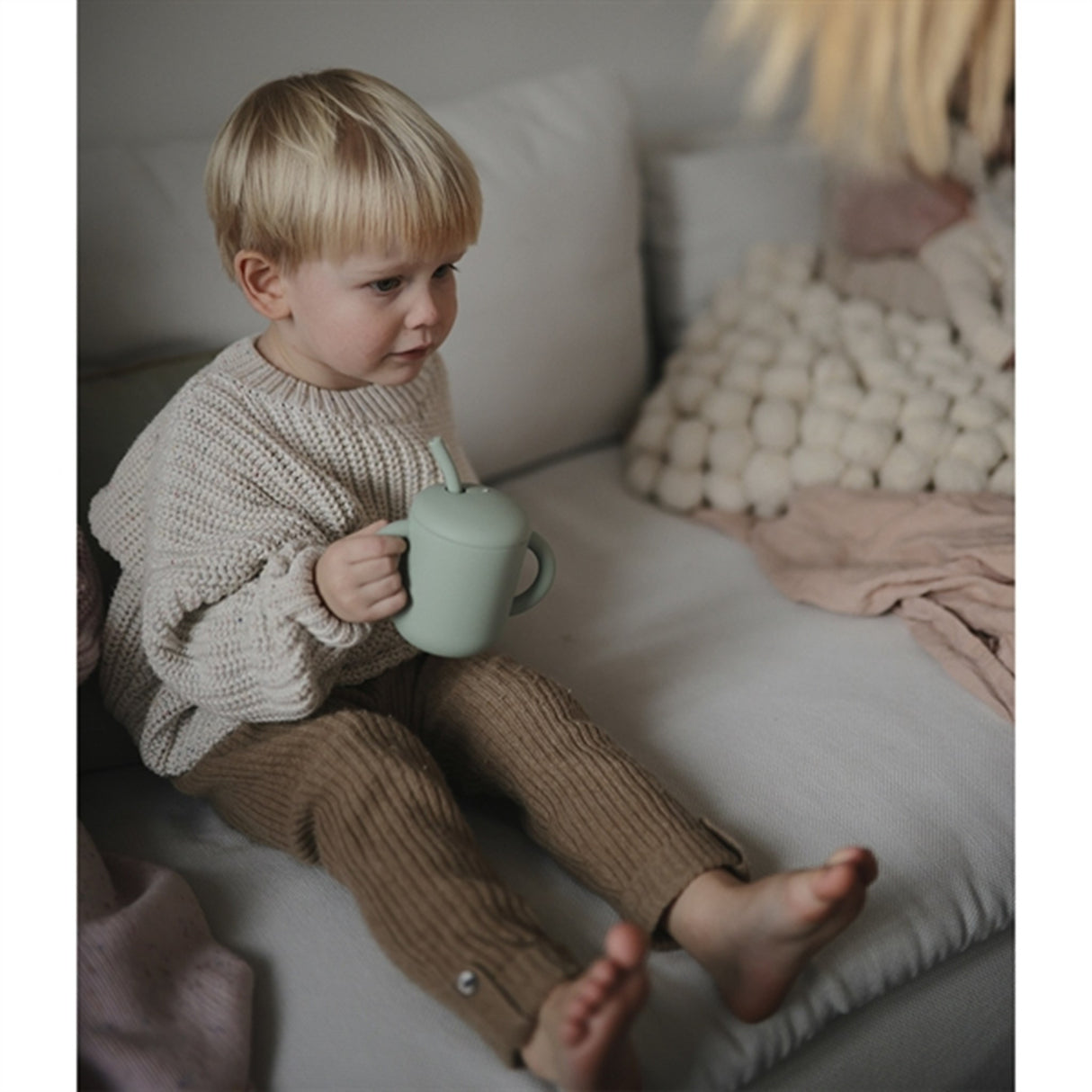 Mushie Silikone Drickskopp Cambridge Blue