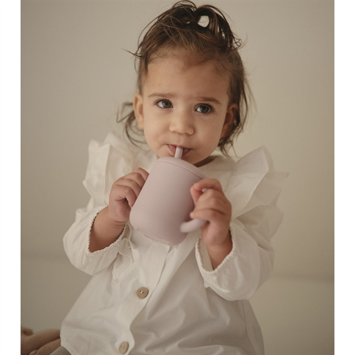 Mushie Silikone Drickskopp Soft Lilac