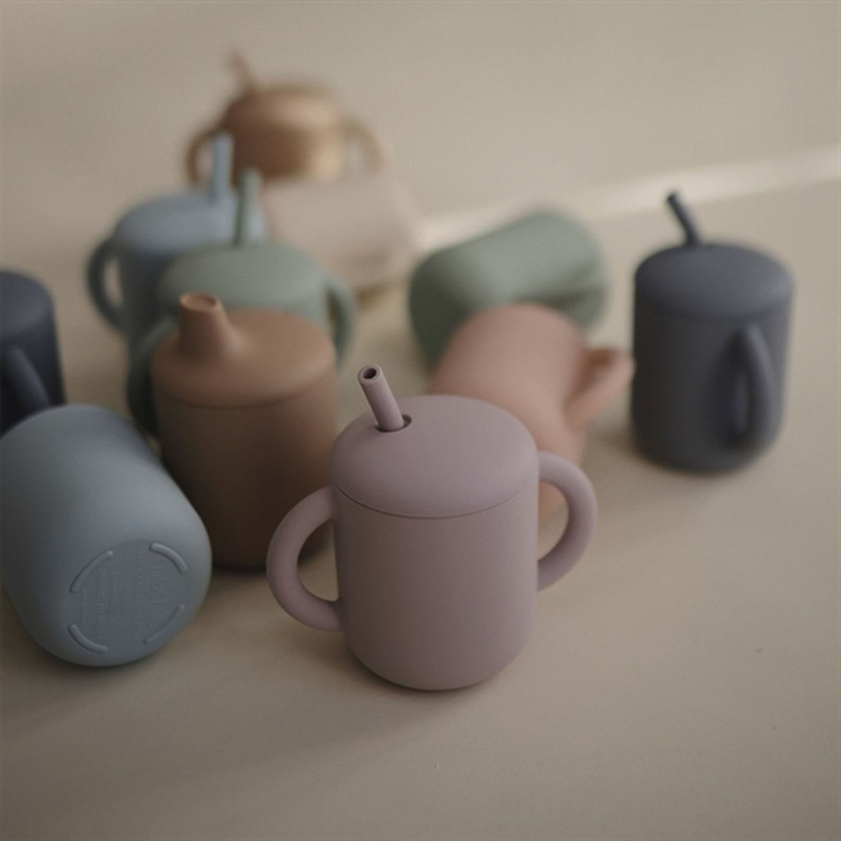 Mushie Silikone Drickskopp Soft Lilac