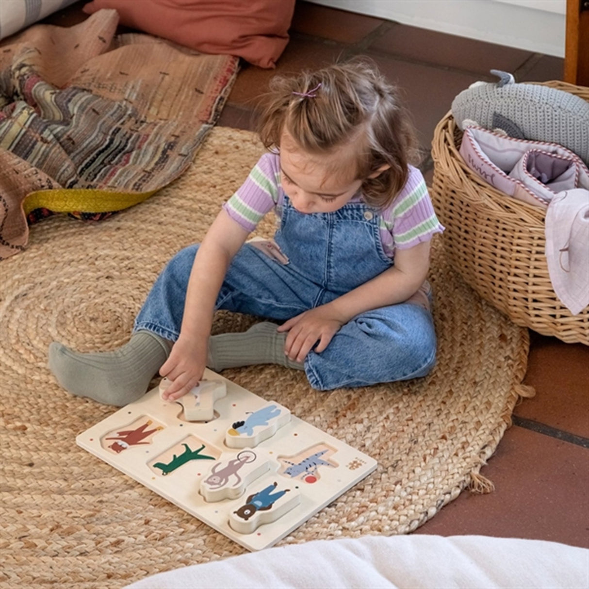 Sebra Pussel i Træ Toes/Builders Multi