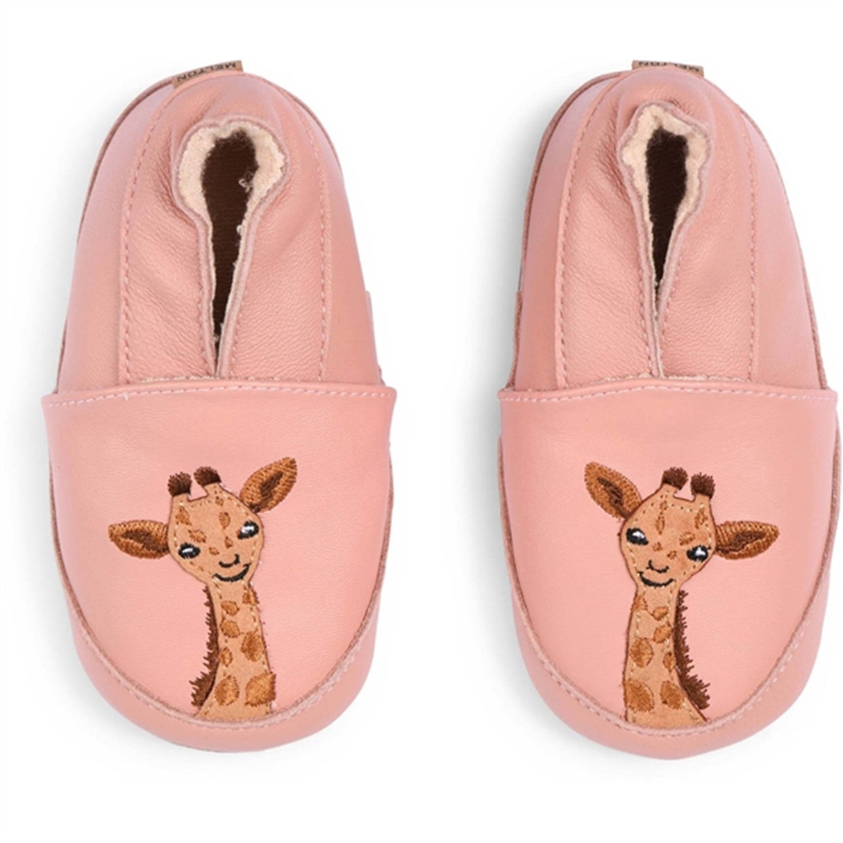 MELTON Giraffe Läder Tossor Rose Dawn