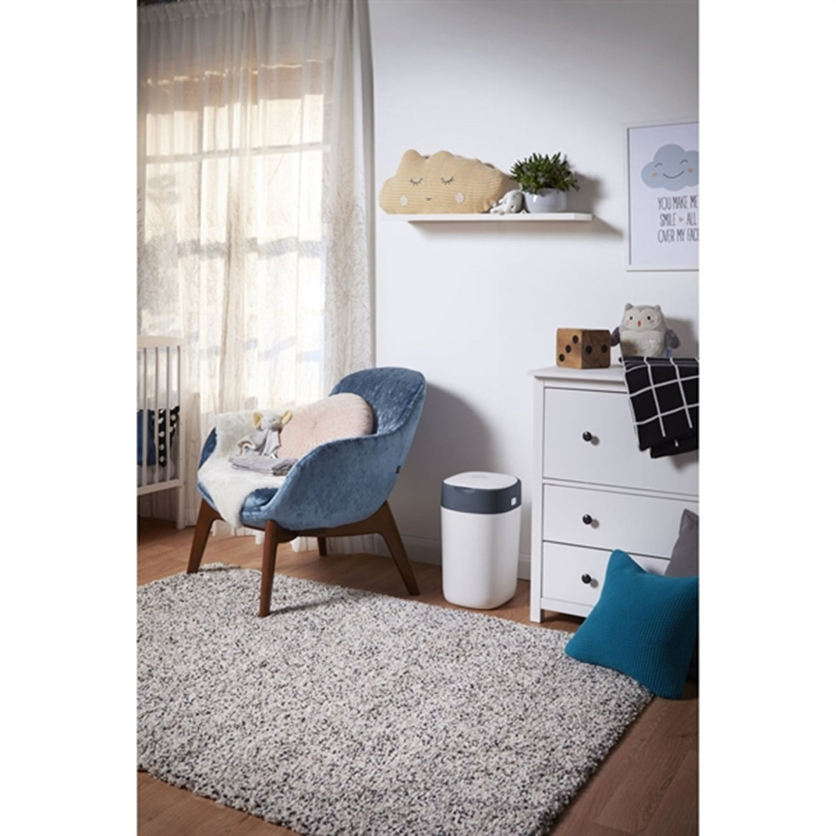 Tommee Tippee Twist and Click Blöjhink + 6-Pack Refill White