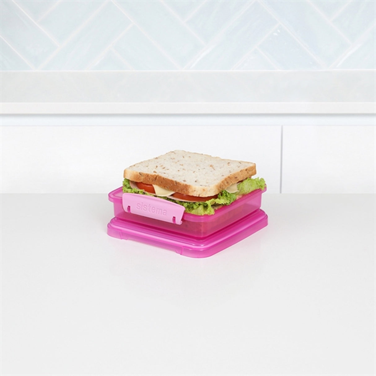 Sistema Sandwich Box Lunchlåda 450 ml Pink