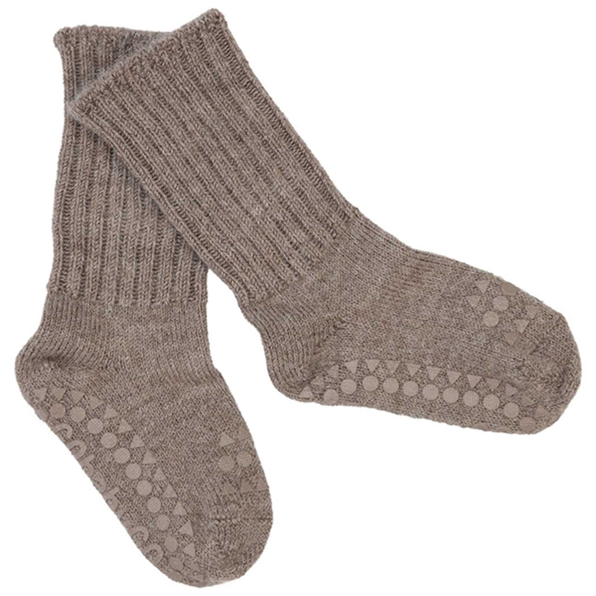 GObabyGO Alpaca Non-Slip Strumpor Walnut