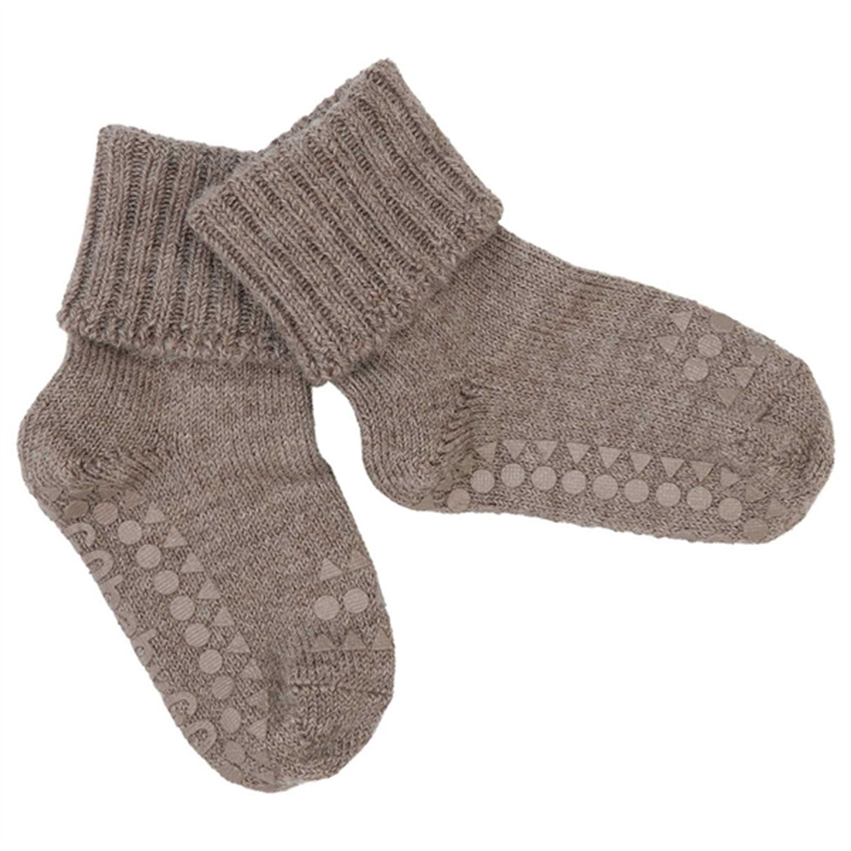 GObabyGO Alpaca Non-Slip Strumpor Walnut