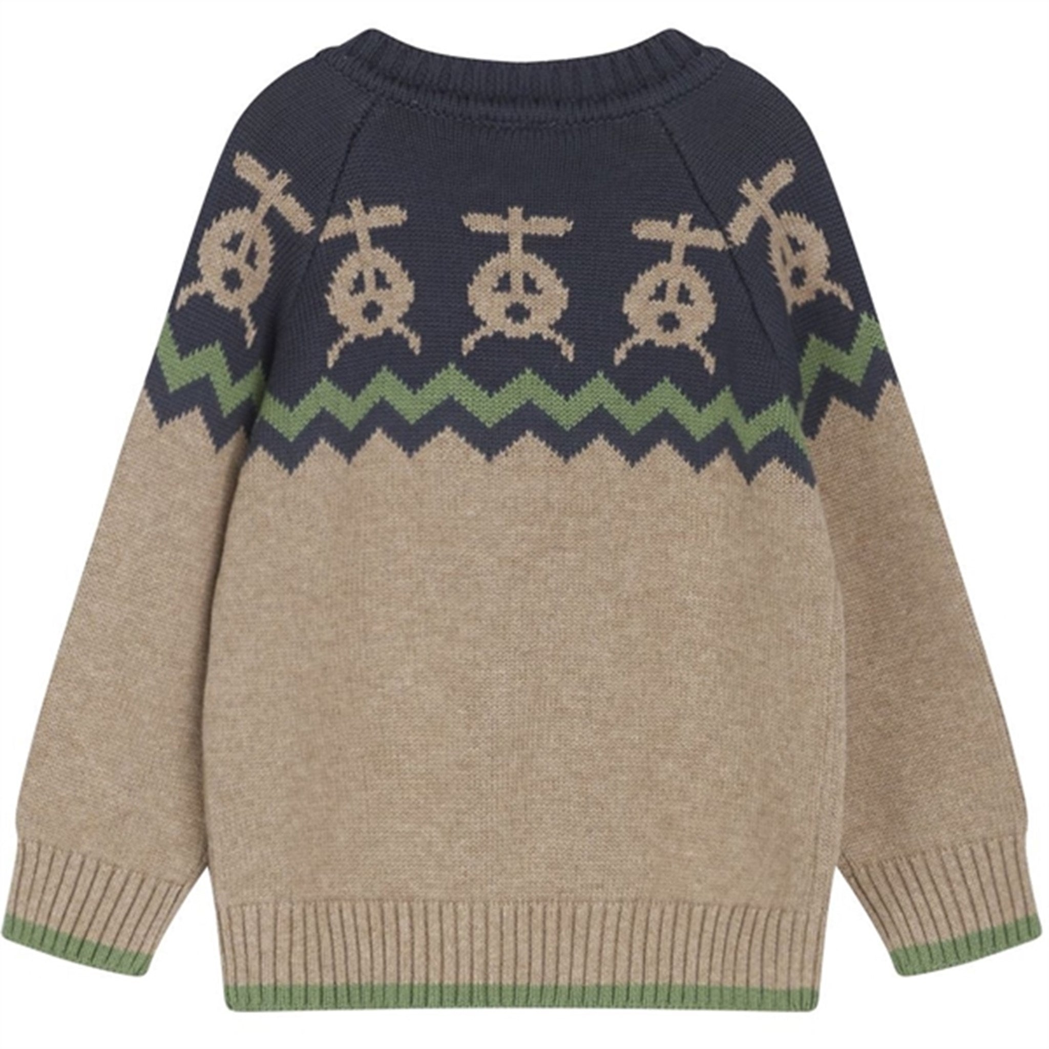 Hust & Claire Mini Deer Brown Melange Porter Stickat Sweater 2