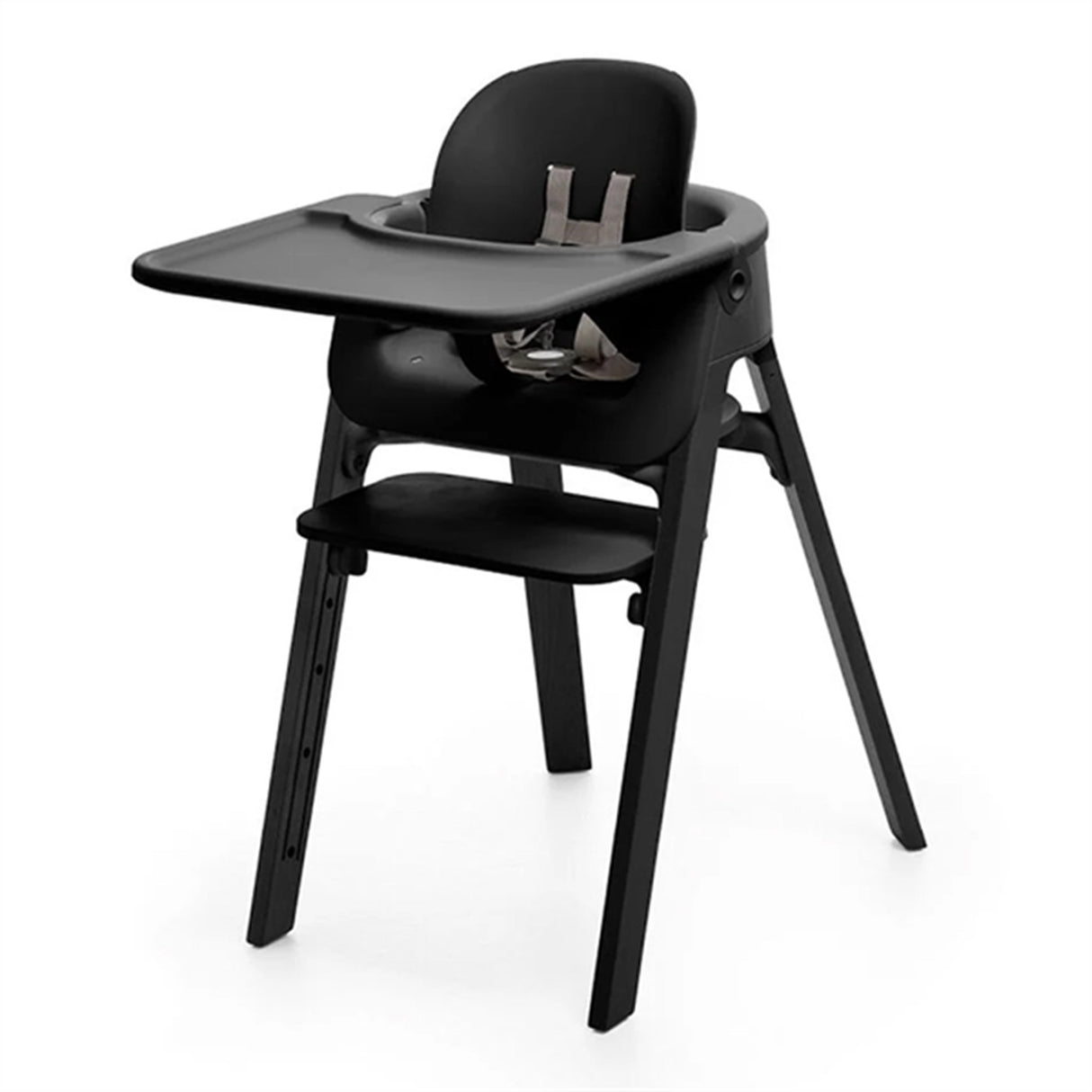 Stokke® Steps™ Chair Black inkl. Bouncer i White Deep Grey 3