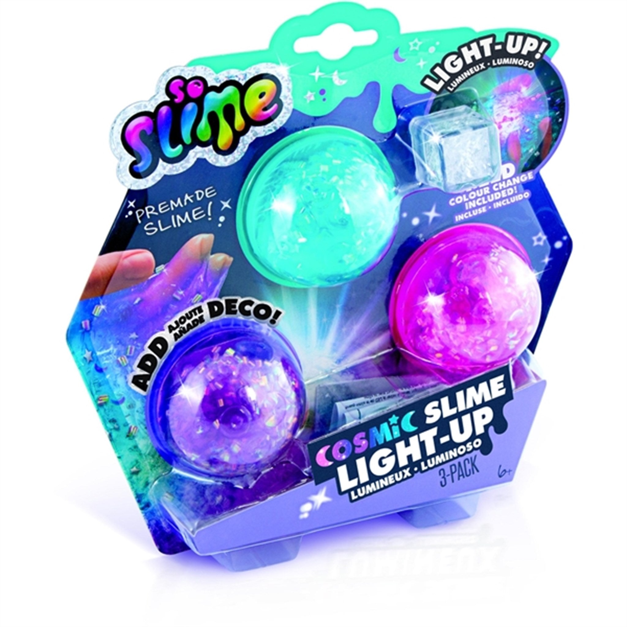 So Slime Luminous Cosmic Crunch Slime 3-pack