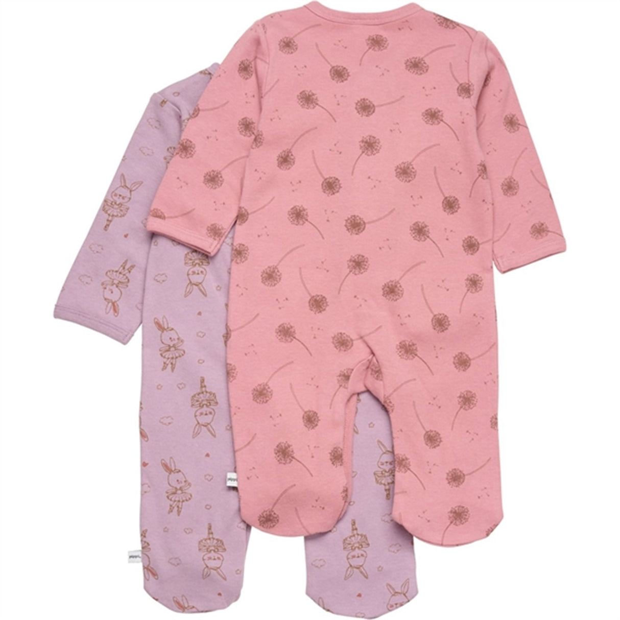 Pippi Nattdräkt med knapper 2-pack Dusty Rose