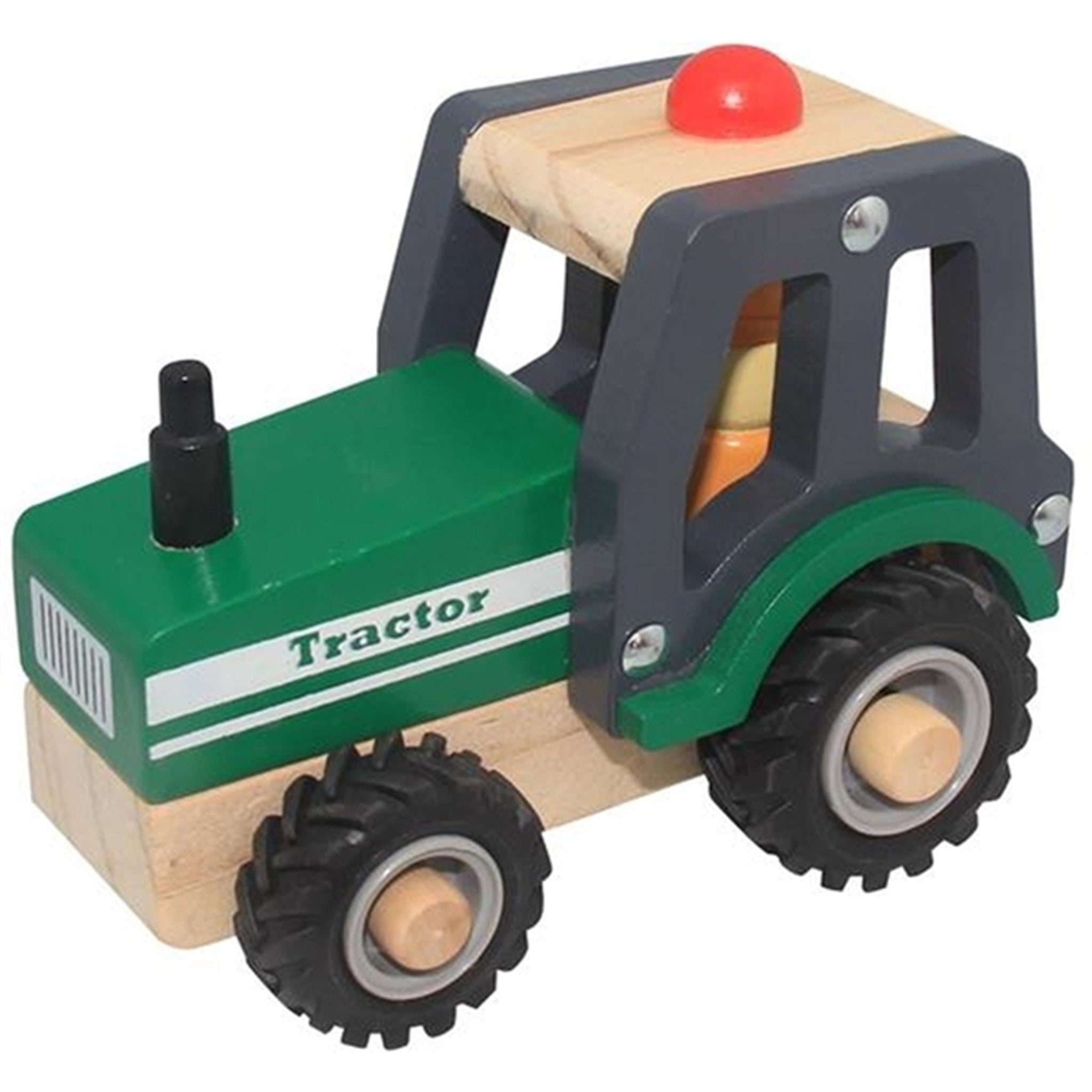 Magni Traktor I Träd Med Gummihjul Green