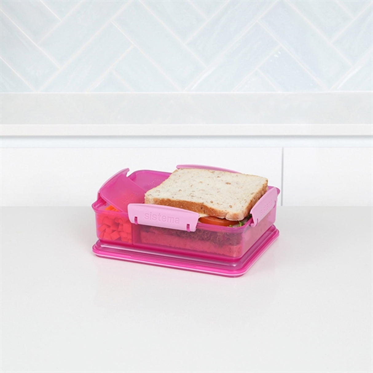 Sistema Snack Attack Duo Lunchlåda 975 ml Pink