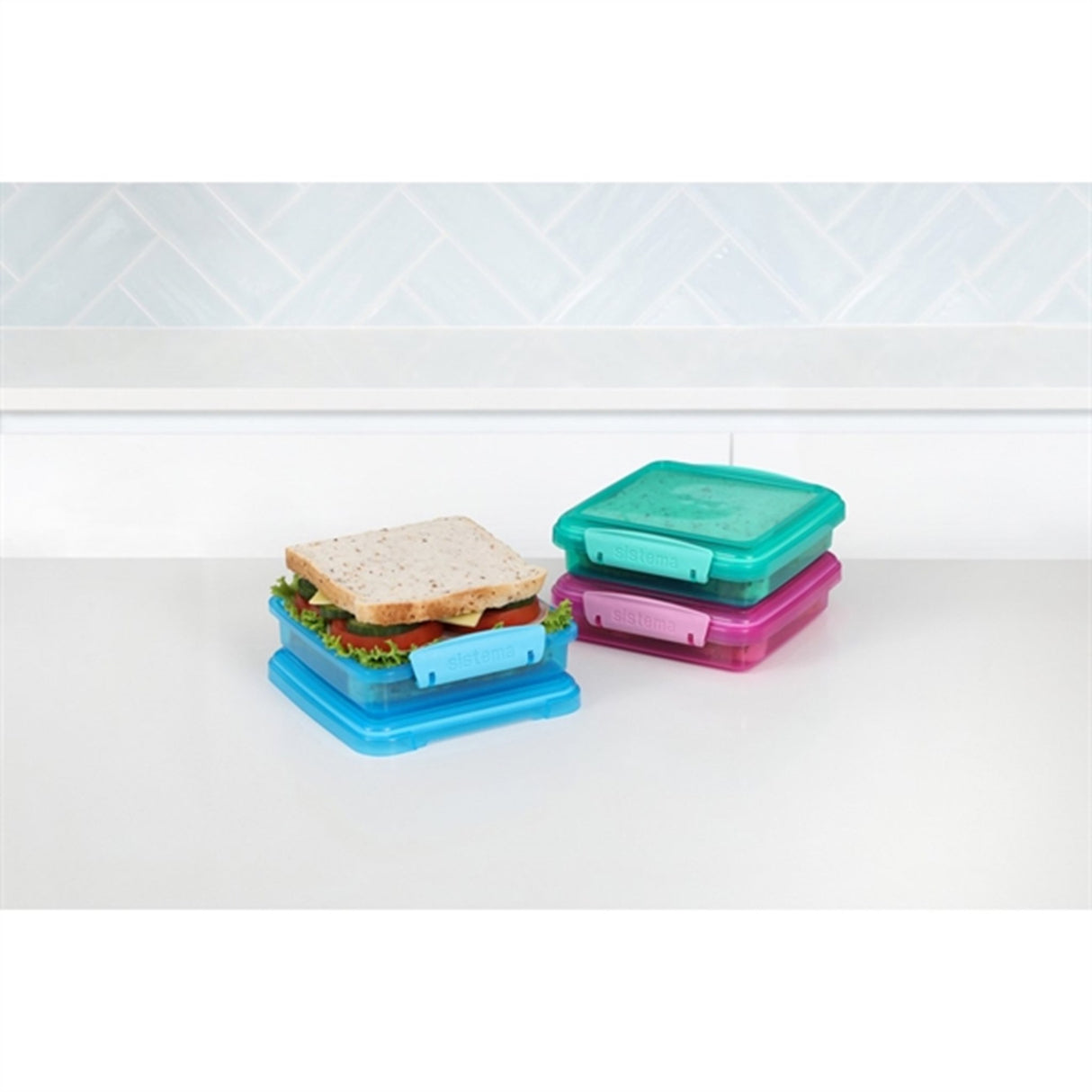 Sistema Sandwich Box Lunchlåda 450 ml Lunch Mixed Pack 3-pak