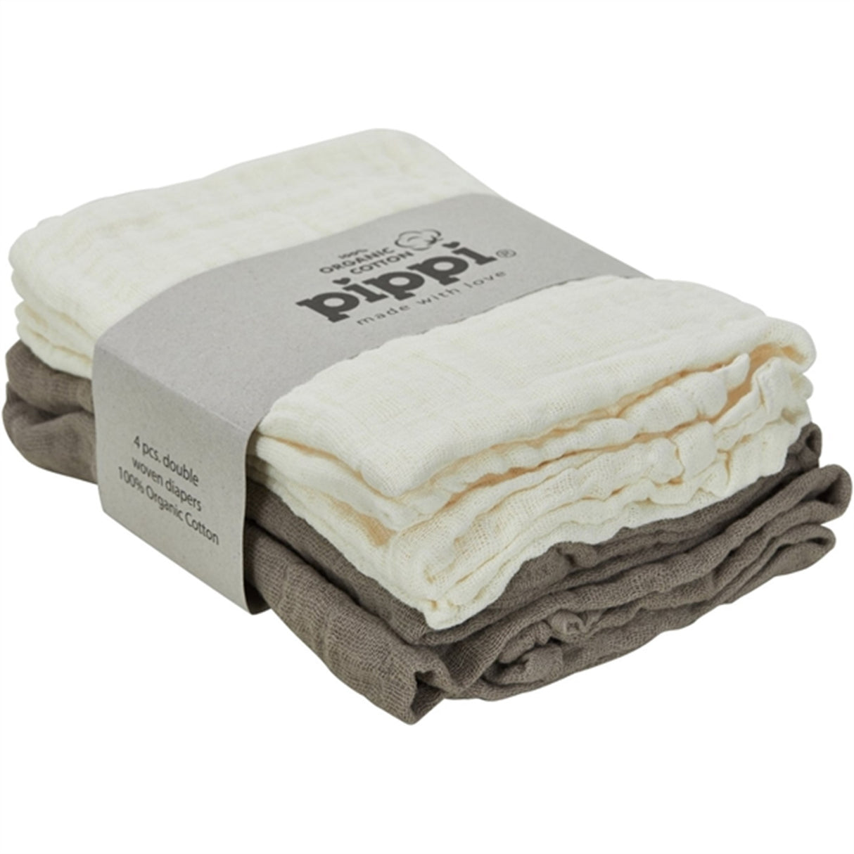 Pippi Ekologiske Tygblöjor 4-pack Cinder