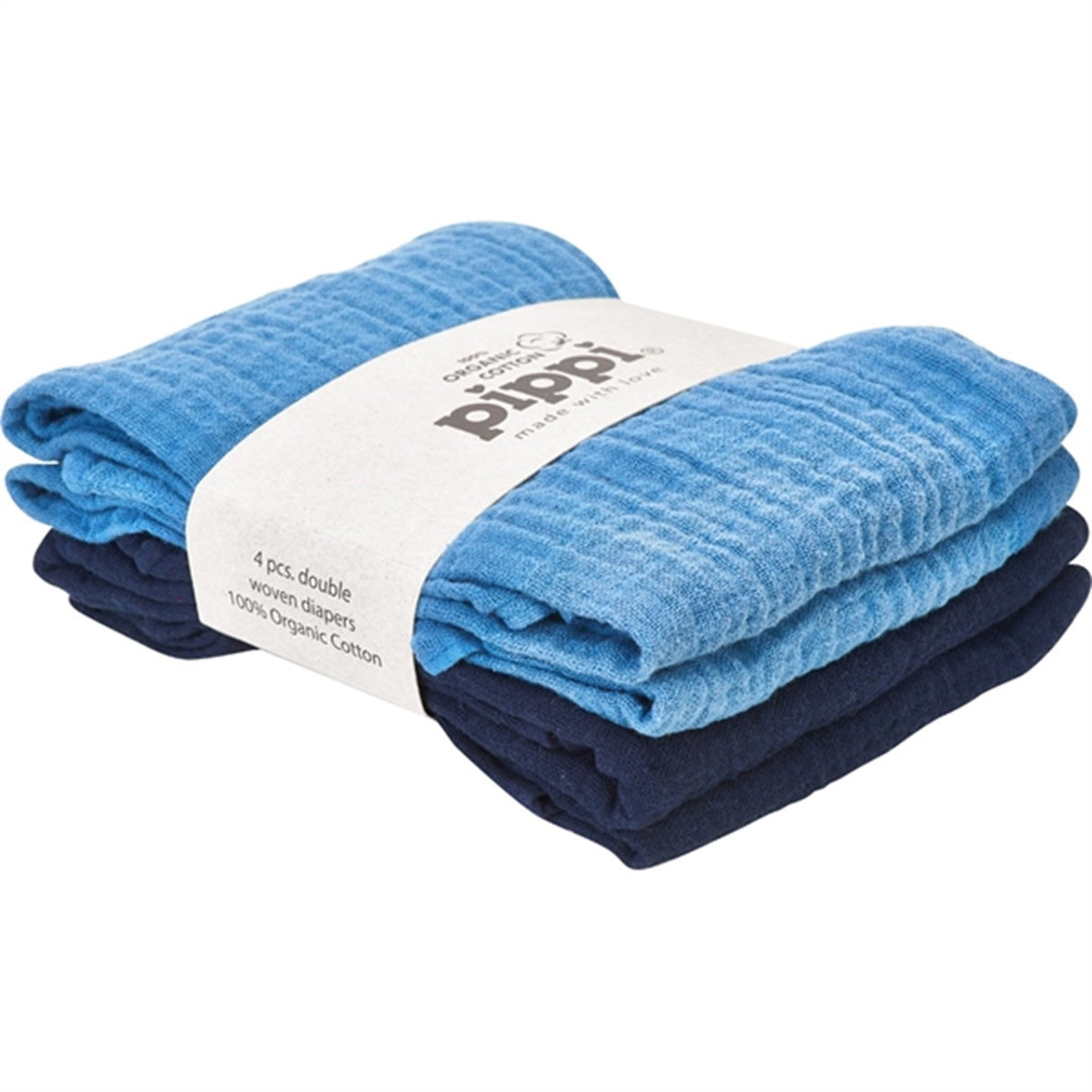 Pippi Ekologiske Tygblöjor 4-pack Dark Blue