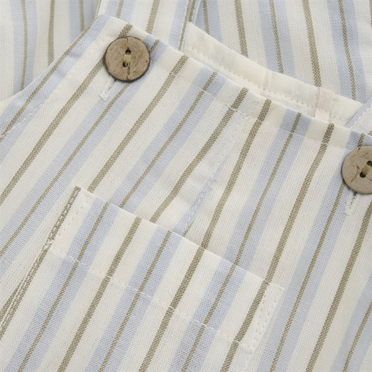 Huttelihut Woven Stripe Silver Sage Onesies m. Foder