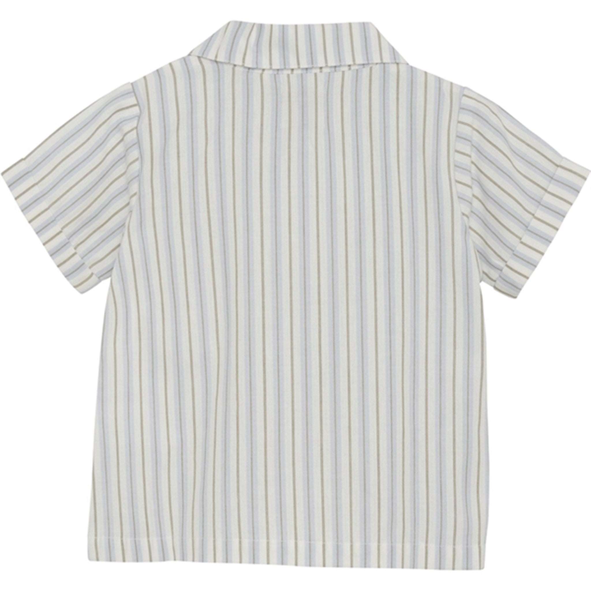 Huttelihut Woven Stripe Silver Sage Skjorta 3