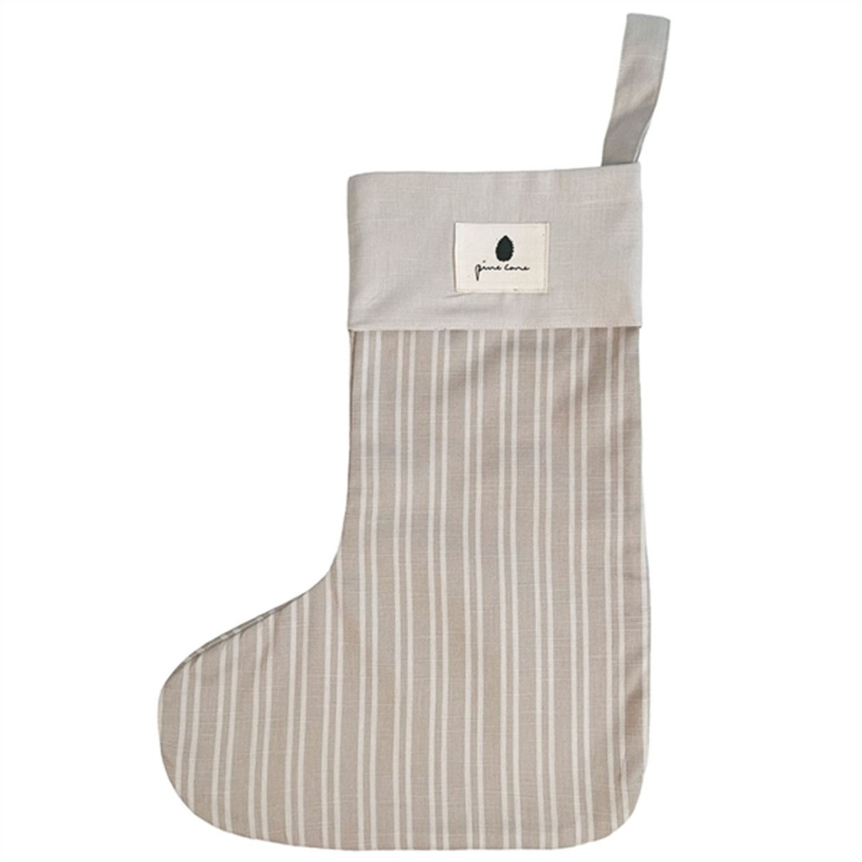 Pine Cone Mormors Julestrømpe Beige Stripe