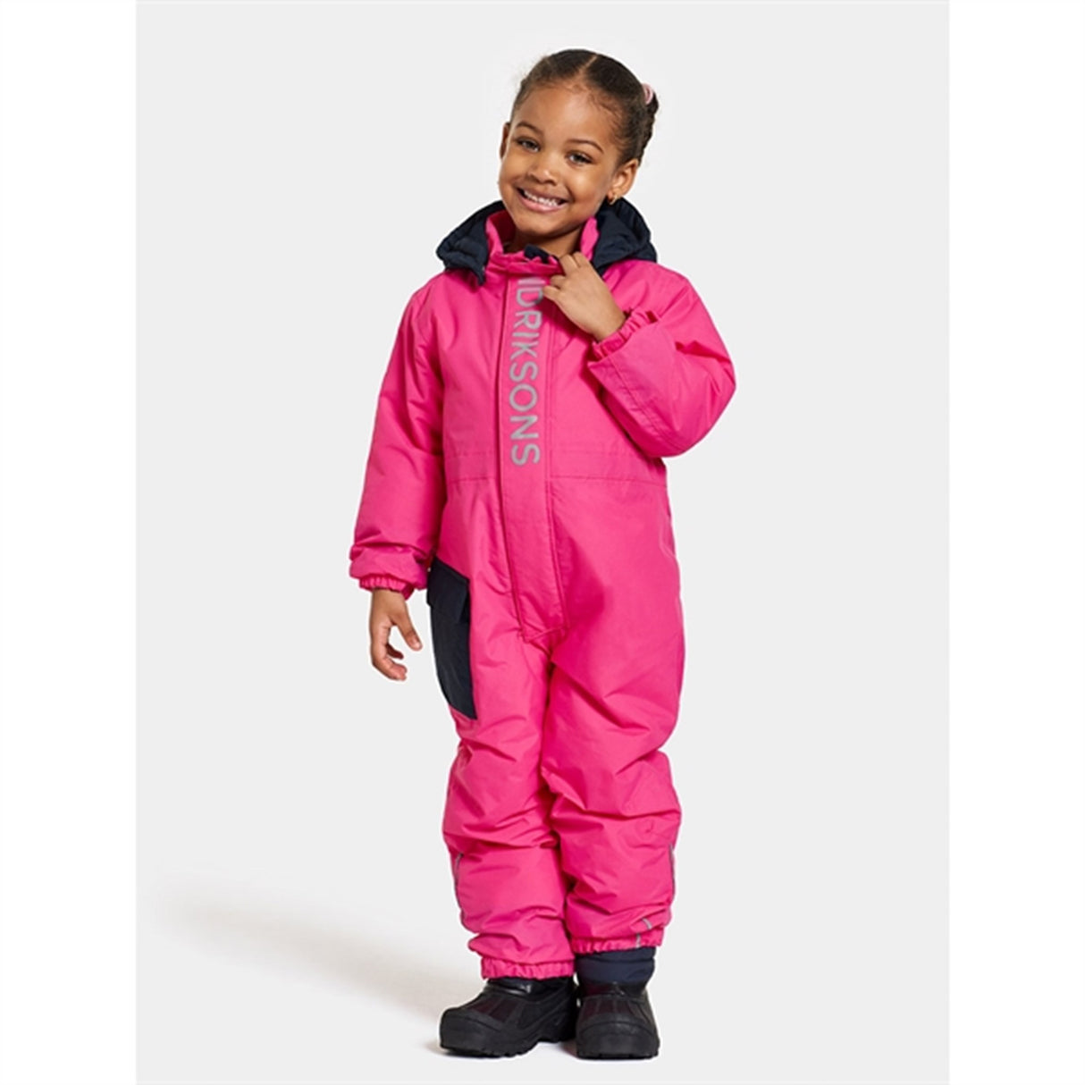 Didriksons True Pink Rio Kids Cover 2 Vinteroverall