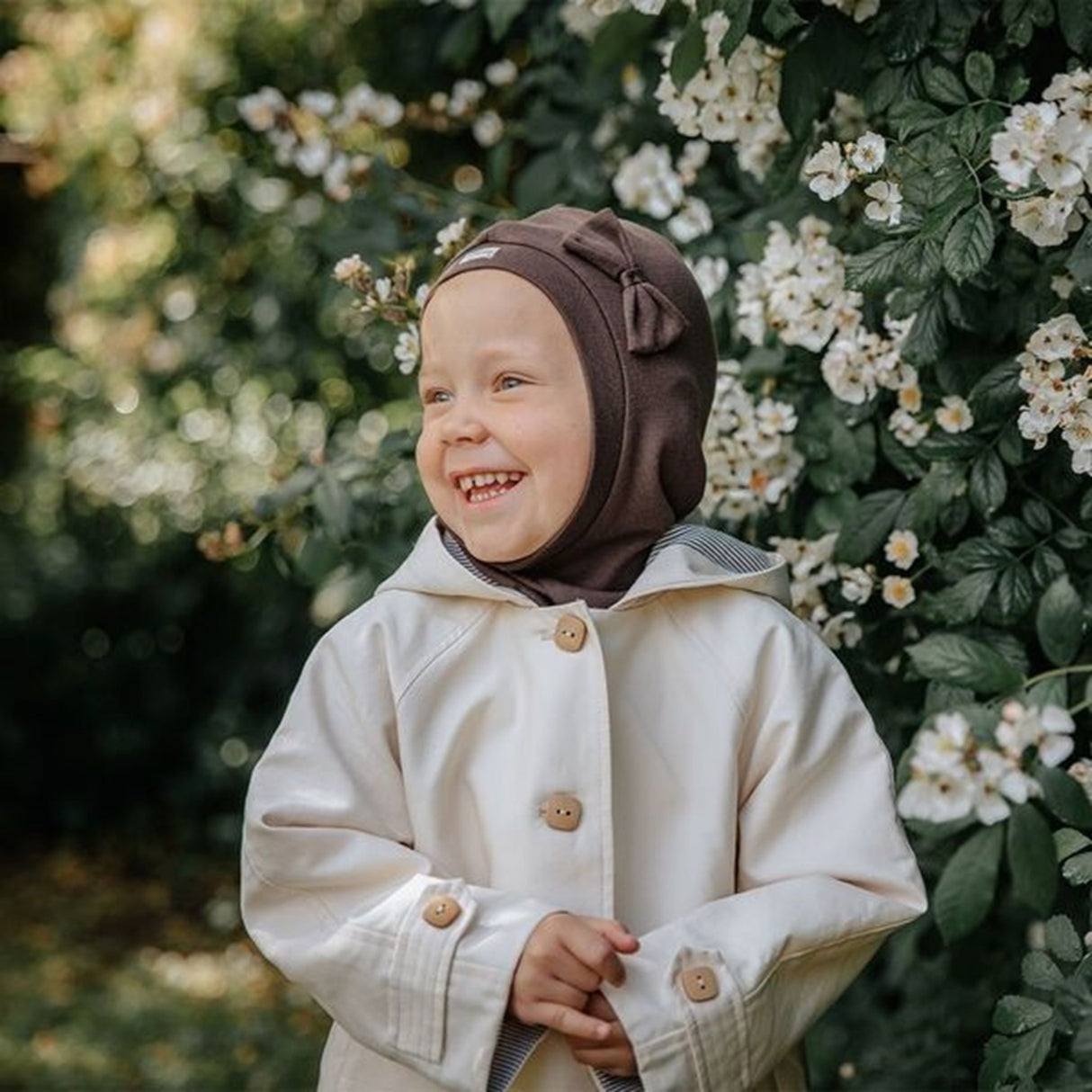 Racing Kids Rund Balaklava Rosett 1-lags Chocolate Brown