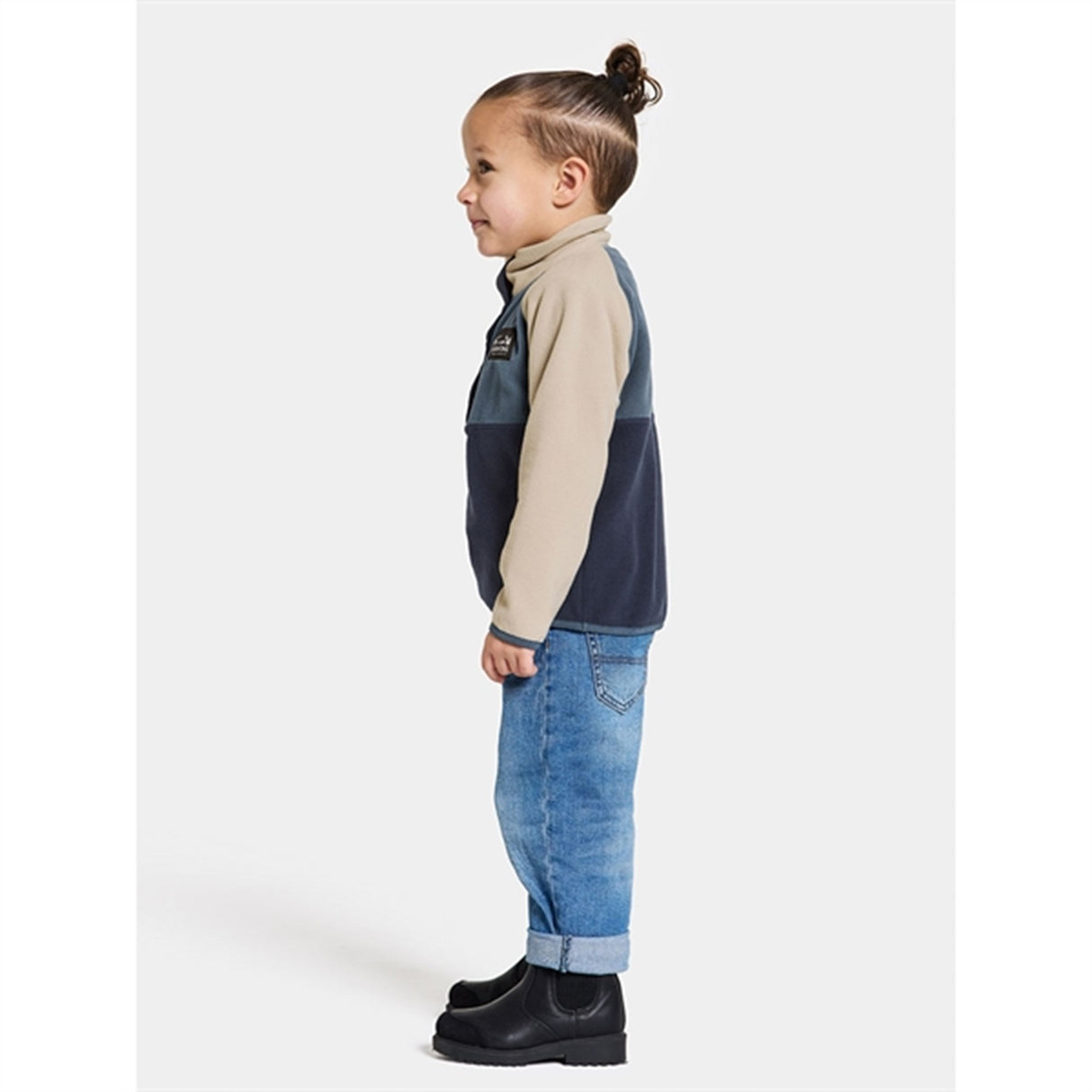 Didriksons Navy Monte Kids Fleece Jacka