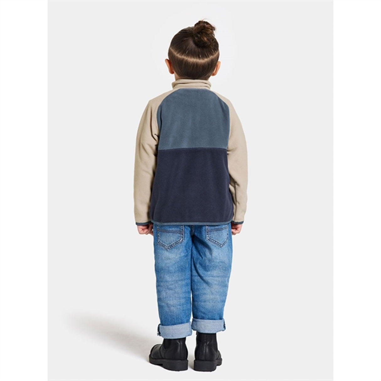 Didriksons Navy Monte Kids Fleece Jacka