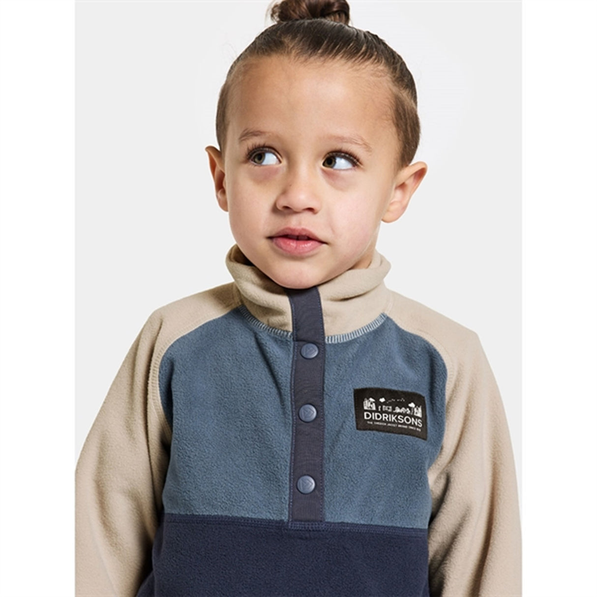 Didriksons Navy Monte Kids Fleece Jacka
