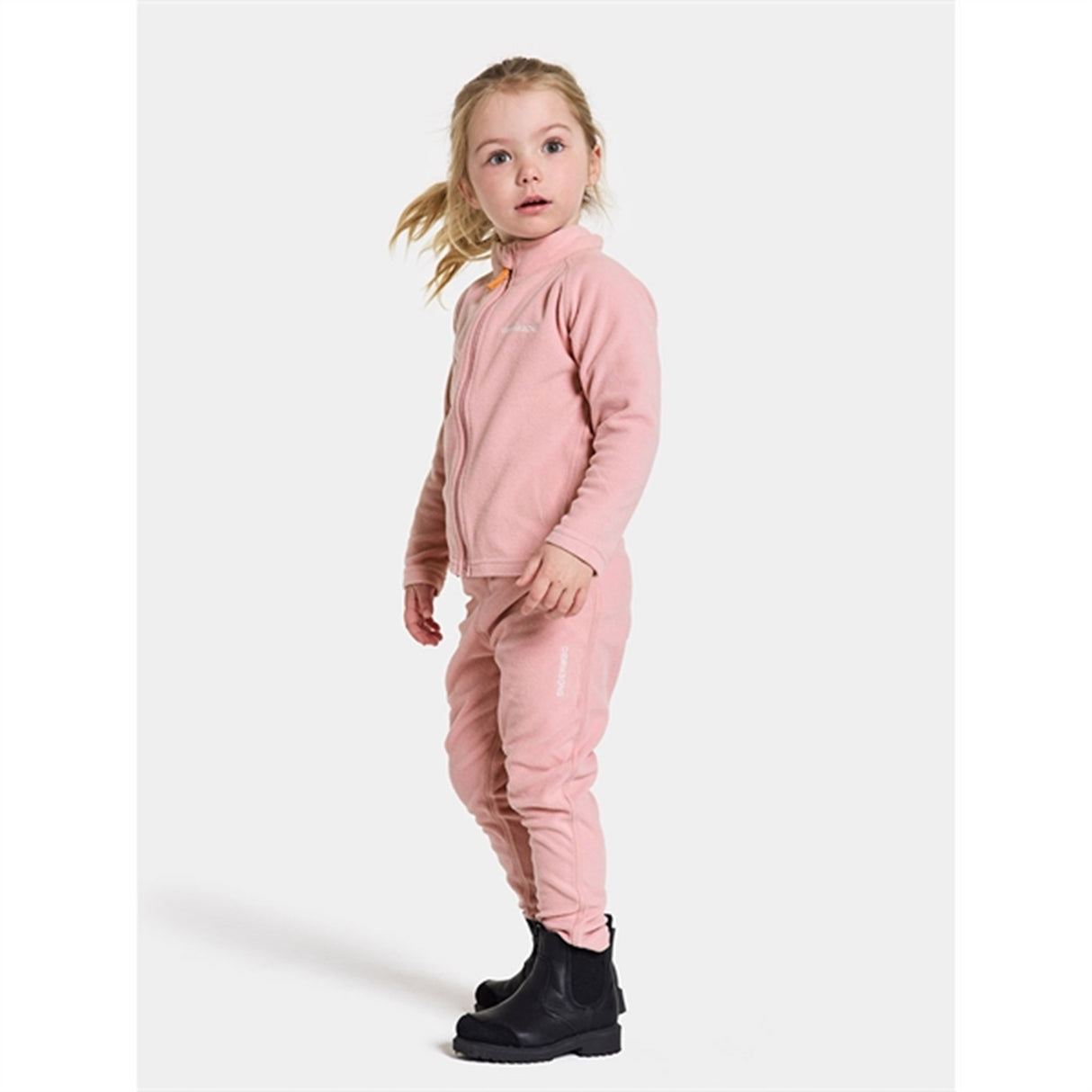 Didriksons Soft Pink Monte Kids Fleece Byxor